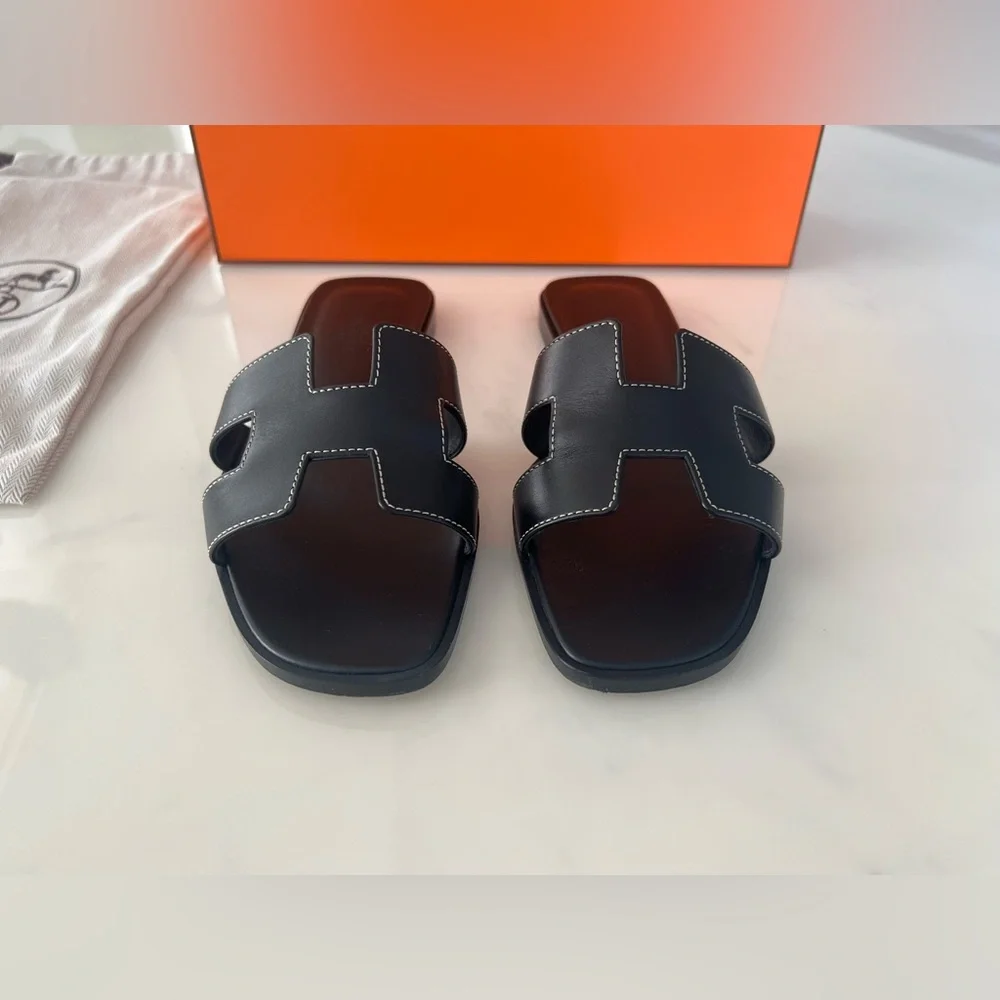 Hermes Oran Sandals / Size EU 37 / Like New - Picture 3 of 14